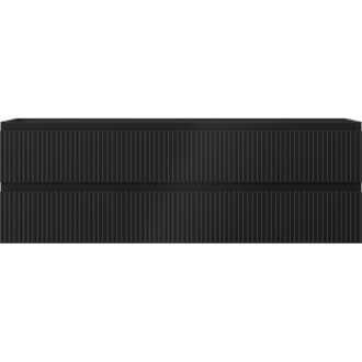 Mexen Rivel szafka łazienkowa podumywalkowa 140 cm, 2 szuflady, ryflowana , czarna mat - 91A20-14047-2-BFF71