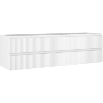 Mexen Rivel koupelnová skříňka pod umyvadlo 160 cm, 2 zásuvky, drážkovaná, matně bílá - 91A20-16047-2-BFF01