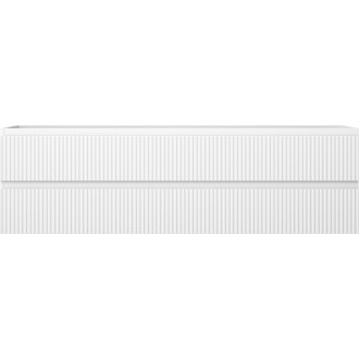 Mexen Rivel koupelnová skříňka pod umyvadlo 160 cm, 2 zásuvky, drážkovaná, matně bílá - 91A20-16047-2-BFF01