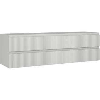 Mexen Rivel koupelnová skříňka pod umyvadlo 160 cm, 2 zásuvky, drážkovaná, matně šedá - 91A20-16047-2-BFF62