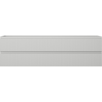 Mexen Rivel koupelnová skříňka pod umyvadlo 160 cm, 2 zásuvky, drážkovaná, matně šedá - 91A20-16047-2-BFF62