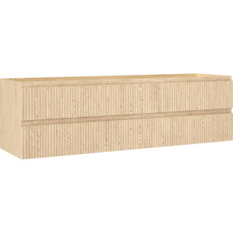 Mexen Rivel koupelnová skříňka pod umyvadlo 160 cm, 2 zásuvky, drážkovaná, dub - 91A20-16047-2-BFF81