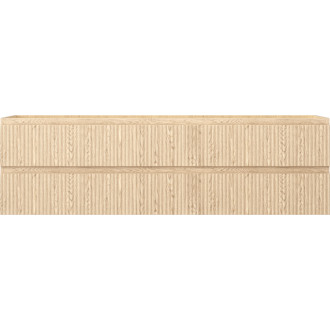 Mexen Rivel koupelnová skříňka pod umyvadlo 160 cm, 2 zásuvky, drážkovaná, dub - 91A20-16047-2-BFF81