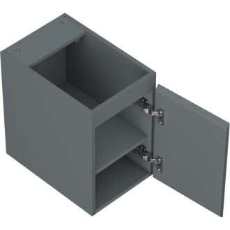 Mexen Rivel koupelnová skříňka pod umyvadlo 30 cm, 1 dvířka, drážkovaná, matný grafit - 91A21-03047-1-BF66