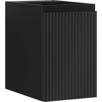 Mexen Rivel koupelnová skříňka pod umyvadlo 30 cm, 1 dvířka, drážkovaná, matná černá - 91A21-03047-1-BF71