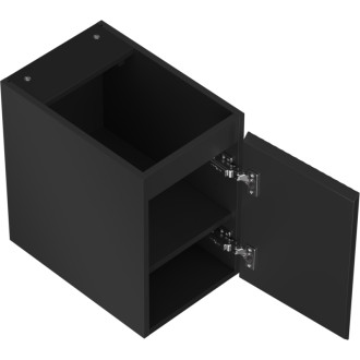 Mexen Rivel koupelnová skříňka pod umyvadlo 30 cm, 1 dvířka, drážkovaná, matná černá - 91A21-03047-1-BF71