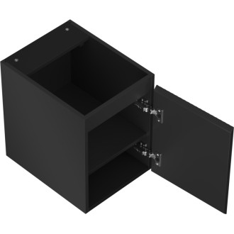 Mexen Rivel koupelnová skříňka pod umyvadlo 35 cm, 1 dvířka, drážkovaná, matná černá - 91A21-03547-1-BF71