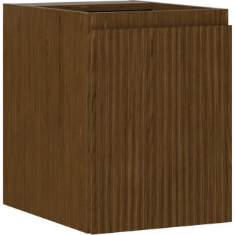 Mexen Rivel koupelnová skříňka pod umyvadlo 35 cm, 1 dvířka, drážkovaná, ořech - 91A21-03547-1-BF86