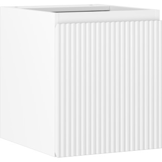 Mexen Rivel koupelnová skříňka pod umyvadlo 40 cm, 1 dvířka, drážkovaná, matná bílá - 91A21-04047-1-BF01