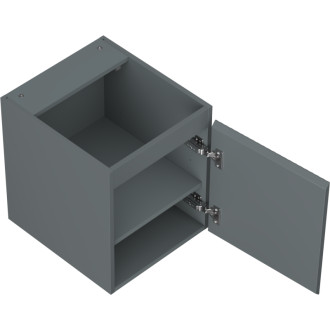 Mexen Rivel koupelnová skříňka pod umyvadlo 40 cm, 1 dvířka, drážkovaná, matný grafit - 91A21-04047-1-BF66