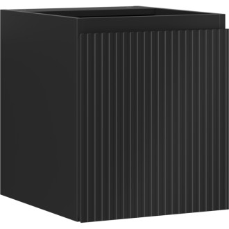 Mexen Rivel koupelnová skříňka pod umyvadlo 40 cm, 1 dvířka, drážkovaná, matná černá - 91A21-04047-1-BF71