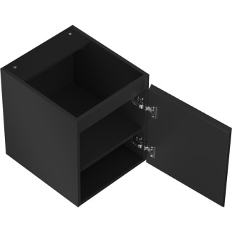 Mexen Rivel szafka łazienkowa podumywalkowa 40 cm, 1 drzwi, ryflowana, czarna mat - 91A21-04047-1-BF71