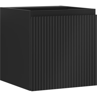 Mexen Rivel koupelnová skříňka pod umyvadlo 45 cm, 1 dvířka, drážkovaná, matná černá - 91A21-04547-1-BF71