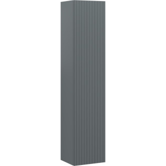 Koupelnový sloup Mexen Rivel 35 cm, 1 dvířka, drážkovaný, matný grafit - 91A21-03016-1-BF66