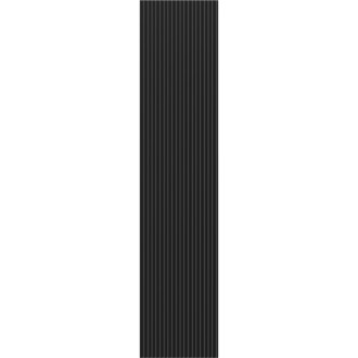 Koupelnový sloup Mexen Rivel 35 cm, 1 dvířka, drážkovaný, matně černý - 91A21-03016-1-BF71