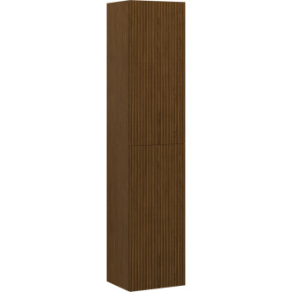 Koupelnový sloup Mexen Rivel 35 cm, 2 dvířka, drážkovaný, ořech - 91A21-03016-2-BF86