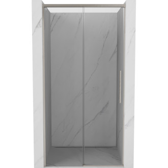 Posuvné sprchové dveře Mexen Rox 130 cm, průhledné, kartáčovaný nikl - 8C2-130-000-97-00