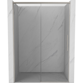 Posuvné sprchové dveře Mexen Rox 155 cm, průhledné, kartáčovaný nikl - 8C2-155-000-97-00