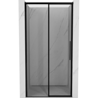 Mexen Rox posuvné sprchové dveře levé 125 cm, černý rám, černé - 8C2-125-000-70-70-L