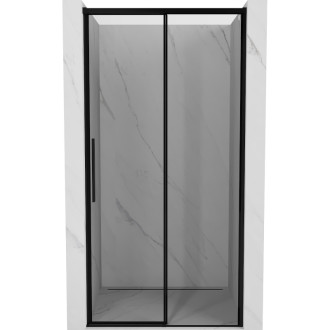Mexen Rox posuvné sprchové dveře pravé 125 cm, černý rám, černé - 8C2-125-000-70-70-P