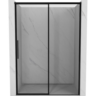 Mexen Rox posuvné sprchové dveře pravé 140 cm, černý rám, černé - 8C2-140-000-70-70-P