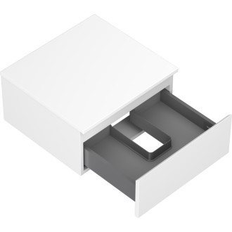 Mexen Orio koupelnová skříňka pod umyvadlo 50 cm s pracovní deskou, 1 zásuvka, matná bílá - 91A10-05023-1-BFC01