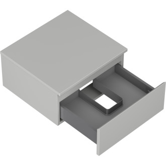 Mexen Orio koupelnová skříňka pod umyvadlo 50 cm s pracovní deskou, 1 zásuvka, matně šedá - 91A10-05023-1-BFC62