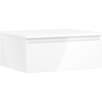 Mexen Orio koupelnová skříňka pod umyvadlo 60 cm s pracovní deskou, 1 zásuvka, lesklá bílá - 91A10-06023-1-BFC00