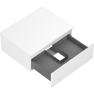 Mexen Orio koupelnová skříňka pod umyvadlo 60 cm s pracovní deskou, 1 zásuvka, matná bílá - 91A10-06023-1-BFC01