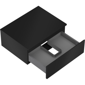 Mexen Orio koupelnová skříňka pod umyvadlo 60 cm s pracovní deskou, 1 zásuvka, matná černá - 91A10-06023-1-BFC71