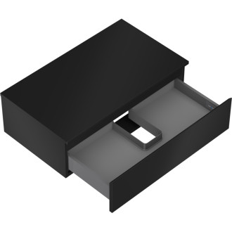 Mexen Orio szafka łazienkowa podumywalkowa 80 cm z blatem, 1 szuflada, czarna mat - 91A10-08023-1-BFC71