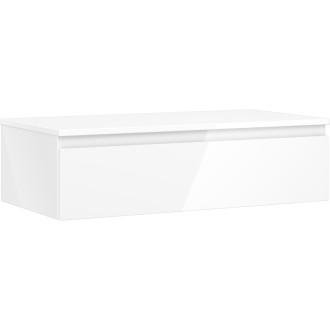 Mexen Orio koupelnová skříňka pod umyvadlo 90 cm s pracovní deskou, 1 zásuvka, lesklá bílá - 91A10-09023-1-BFC00