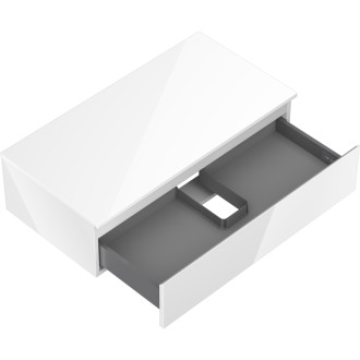 Mexen Orio koupelnová skříňka pod umyvadlo 90 cm s pracovní deskou, 1 zásuvka, lesklá bílá - 91A10-09023-1-BFC00