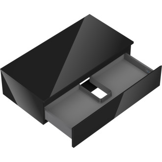 Mexen Orio szafka łazienkowa podumywalkowa 90 cm z blatem, 1 szuflada, czarna połysk - 91A10-09023-1-BFC70