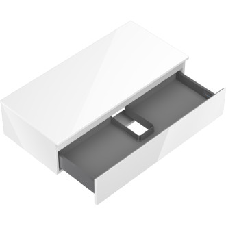 Mexen Orio koupelnová skříňka pod umyvadlo 100 cm s pracovní deskou, 1 zásuvka, bílý lesk - 91A10-10023-1-BFC00