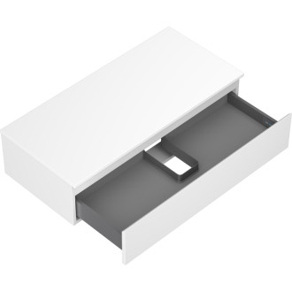 Mexen Orio koupelnová skříňka pod umyvadlo 100 cm s pracovní deskou, 1 zásuvka, matná bílá - 91A10-10023-1-BFC01