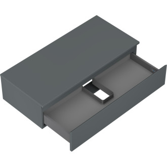 Mexen Orio koupelnová skříňka pod umyvadlo 100 cm s pracovní deskou, 1 zásuvka, matný grafit - 91A10-10023-1-BFC66