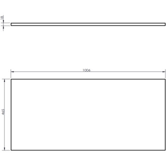 Mexen Orio koupelnová skříňka pod umyvadlo 100 cm s pracovní deskou, 1 zásuvka, matný grafit - 91A10-10023-1-BFC66
