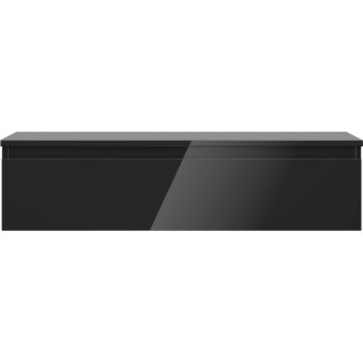 Mexen Orio szafka łazienkowa podumywalkowa 100 cm z blatem, 1 szuflada, czarna połysk - 91A10-10023-1-BFC70