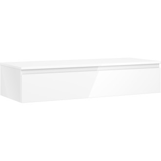 Mexen Orio koupelnová skříňka pod umyvadlo 120 cm s pracovní deskou, 1 zásuvka, bílý lesk - 91A10-12023-1-BFC00