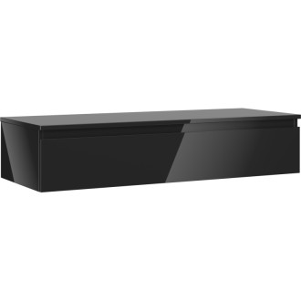 Mexen Orio koupelnová skříňka pod umyvadlo 120 cm s pracovní deskou, 1 zásuvka, lesklá černá - 91A10-12023-1-BFC70