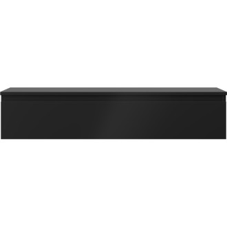 Mexen Orio szafka łazienkowa podumywalkowa 120 cm z blatem, 1 szuflada, czarna mat - 91A10-12023-1-BFC71