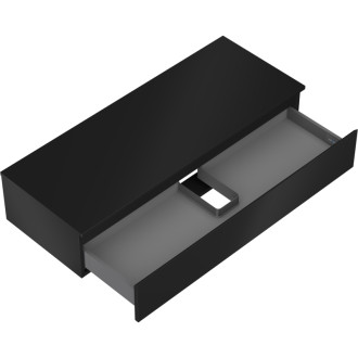 Mexen Orio szafka łazienkowa podumywalkowa 120 cm z blatem, 1 szuflada, czarna mat - 91A10-12023-1-BFC71