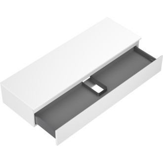 Mexen Orio koupelnová skříňka pod umyvadlo 140 cm s pracovní deskou, 1 zásuvka, matná bílá - 91A10-14023-1-BFC01