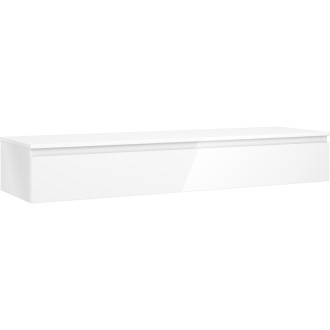 Mexen Orio koupelnová skříňka pod umyvadlo 160 cm s pracovní deskou, 1 zásuvka, lesklá bílá - 91A10-16023-1-BFC00