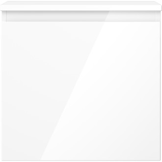 Mexen Orio koupelnová skříňka pod umyvadlo 50 cm s pracovní deskou, 1 zásuvka, lesklá bílá - 91A10-05047-1-BFC00