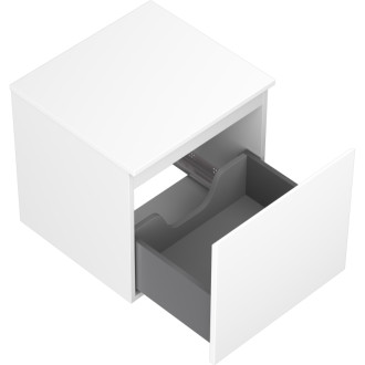 Mexen Orio koupelnová skříňka pod umyvadlo 50 cm s pracovní deskou, 1 zásuvka, matná bílá - 91A10-05047-1-BFC01