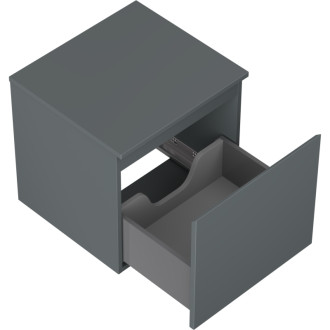 Mexen Orio koupelnová skříňka pod umyvadlo 50 cm s pracovní deskou, 1 zásuvka, matný grafit - 91A10-05047-1-BFC66