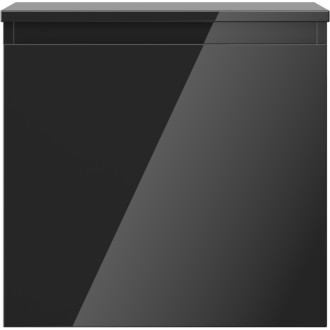 Mexen Orio szafka łazienkowa podumywalkowa 50 cm z blatem, 1 szuflada, czarna połysk - 91A10-05047-1-BFC70