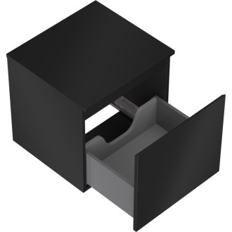 Mexen Orio szafka łazienkowa podumywalkowa 50 cm z blatem, 1 szuflada, czarna mat - 91A10-05047-1-BFC71